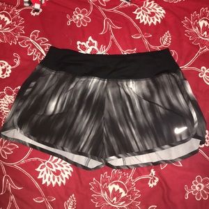 Black and white nike shorts